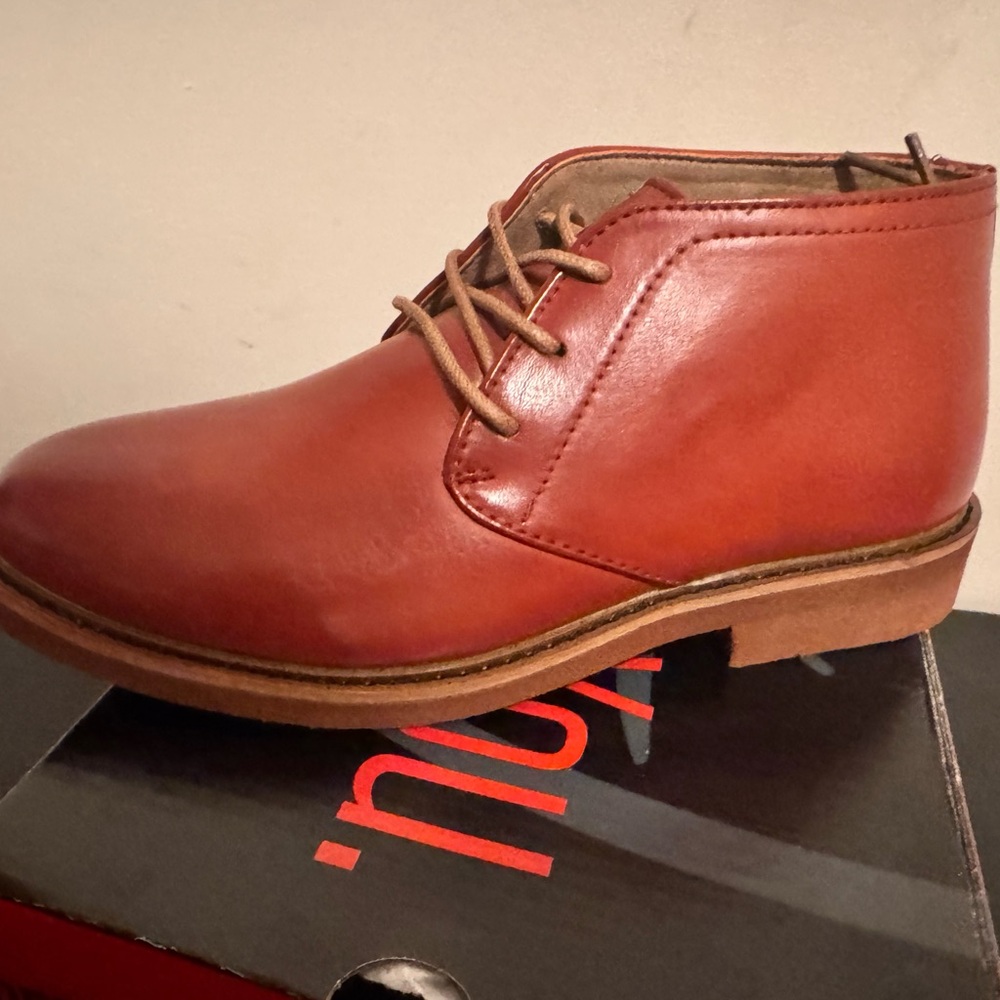 Boy’s Brown Leather Chukka Boot - Stylish Casual Lace-Up